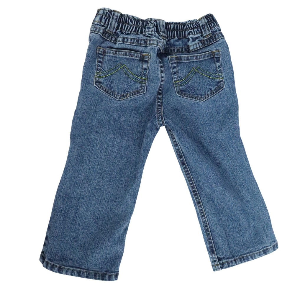 Y2K Bongo Blue Jeans Embroidered Green Butterflies Girls size 5 - Picture 2 of 7